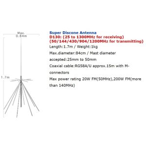Super Discone Antenna D130