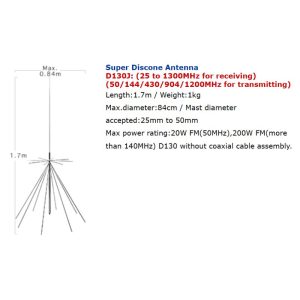 Super Discone Antenna D130J