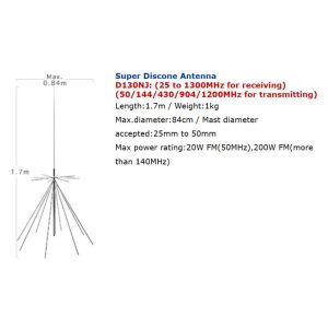 Super Discone Antenna D130NJ